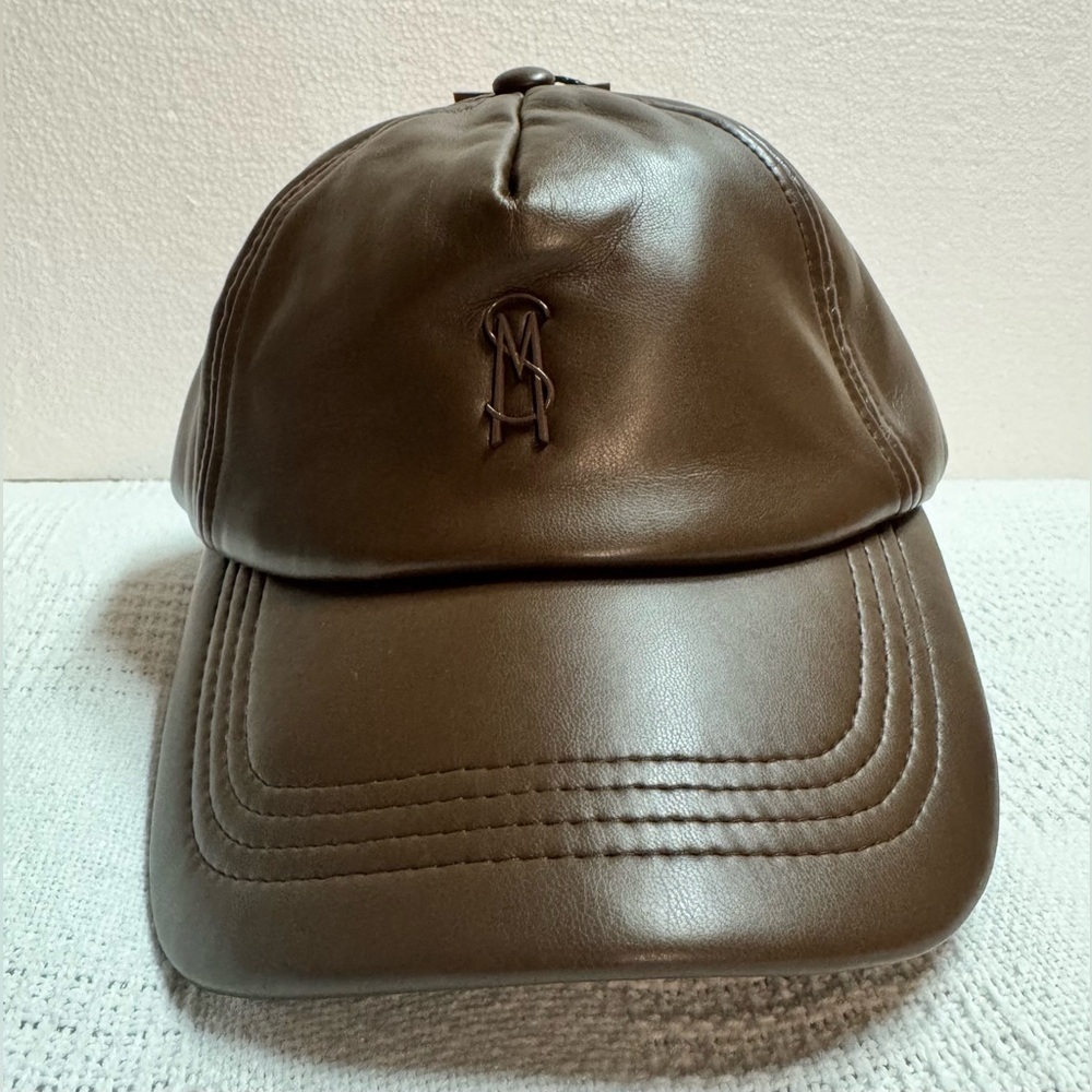 Steve Madden Dark Brown Leather Hat women